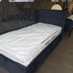 מיטת יחיד 90 190 עם ארגז מצעים רגליים גבוהות צבע שחור - ונציה